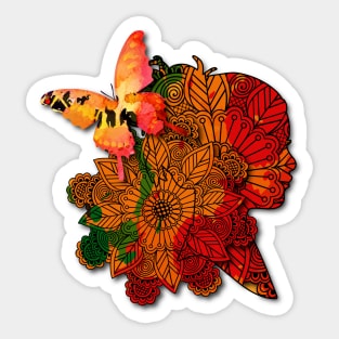 Floral mandala design Sticker